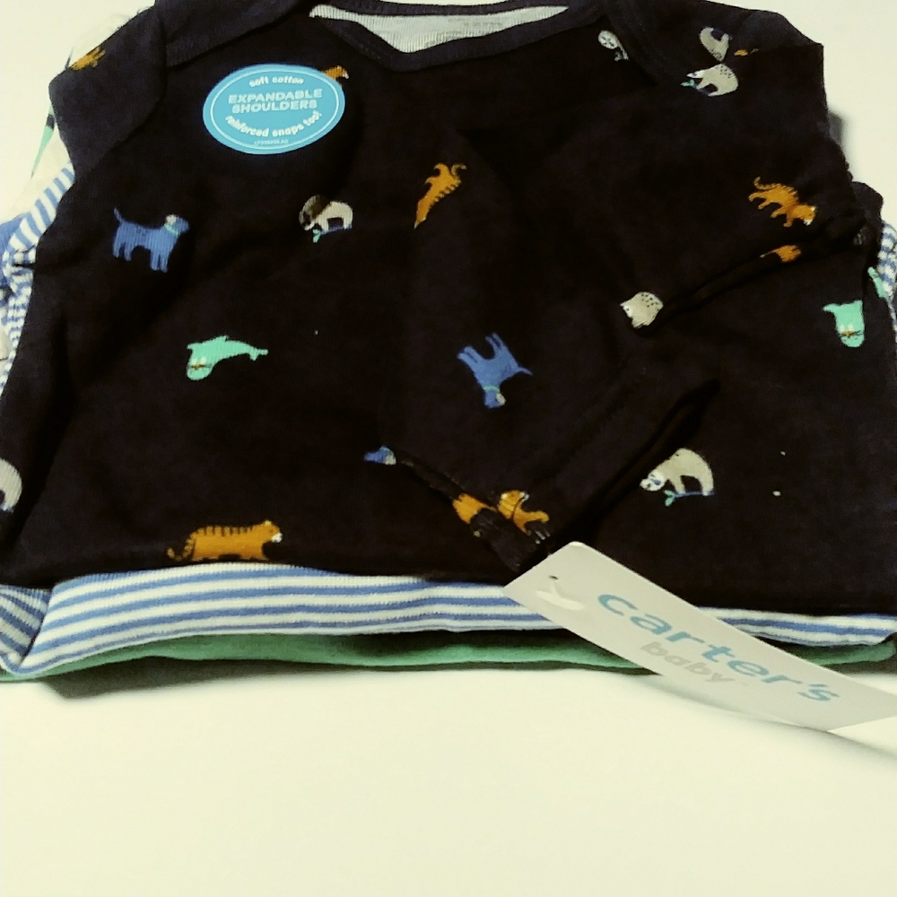 Carters Baby Boy Safari Themed Bodysuits